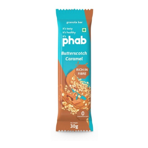 1 - Phab Granola Bar,  6 bar(s)  Butterscotch Caramel 