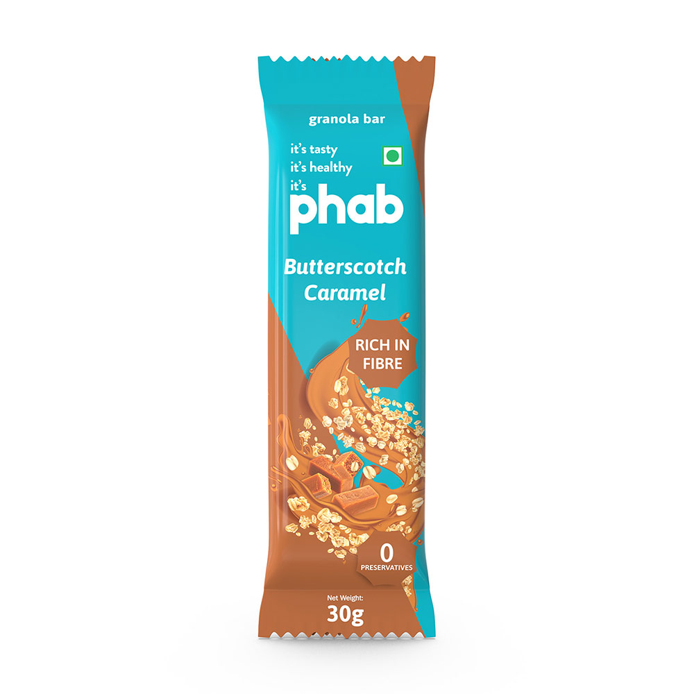 1 - Phab Granola Bar,  6 bar(s)  Butterscotch Caramel 