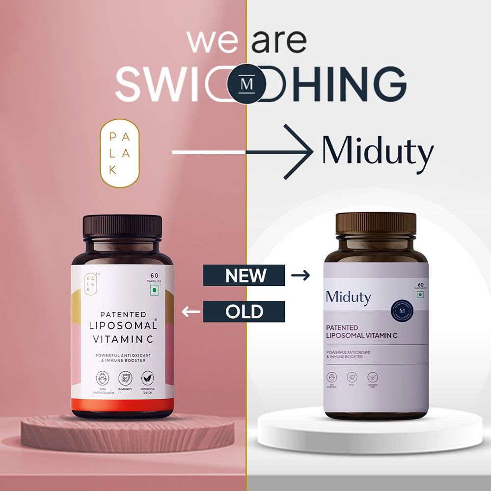 3 - Miduty Liposomal Vitamin C,  60 capsules  Unflavoured 