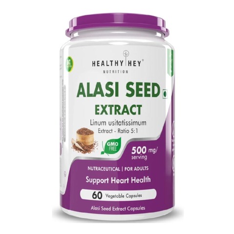 1 - HealthyHey Nutrition Alasi Seed Extract,  60 veggie capsule(s) 
