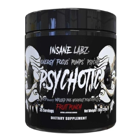 1 - Insane Labz Psychotic Black,  0.48 lb  Fruit Punch 
