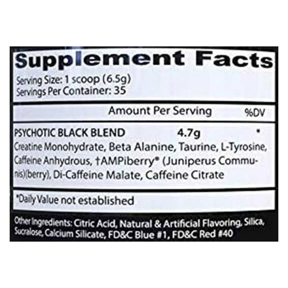 3 - Insane Labz Psychotic Black,  0.48 lb  Fruit Punch 