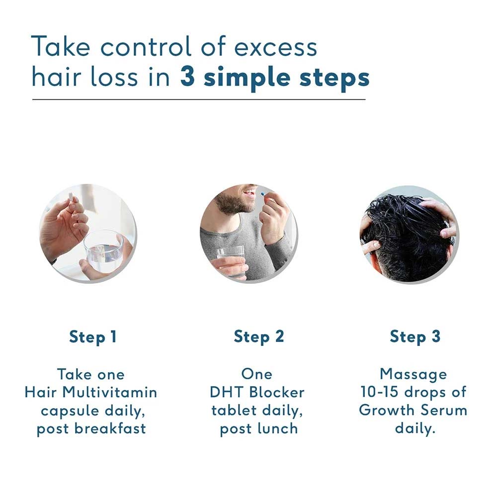 HK Vitals Advanced Hairloss Kit by HealthKart 3 Piece(s)/Pack Combo