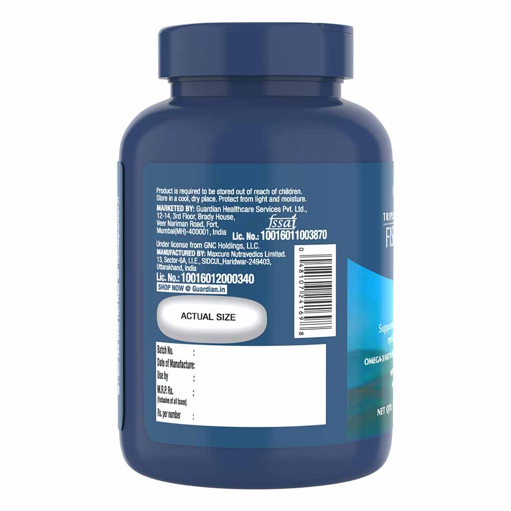 5 - GNC Triple Strength Fish Oil Mini,  60 softgels 