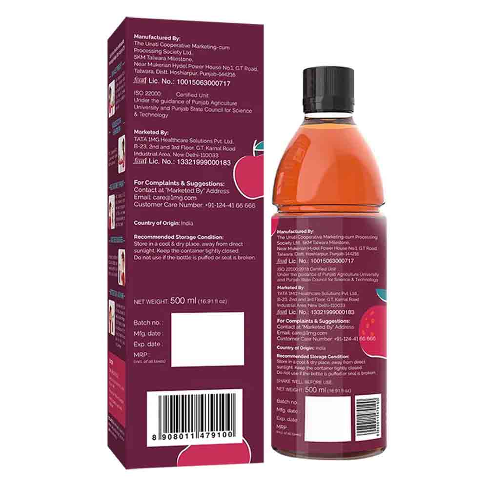 5 - Tata 1mg Apple Cider Vinegar Probiotic Plus,  500 ml  Unflavoured 