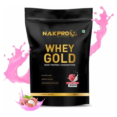 1 - Nakpro Whey Gold Protein Concentrate, 1.1 lb Lychee