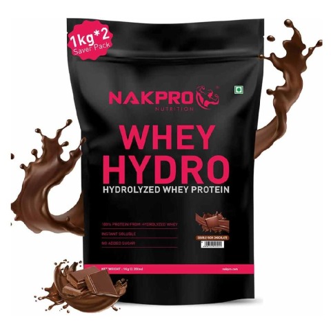 1 - Nakpro Whey Hydro Hydrolyzed Whey Protein,  2.2 lb  Double Rich Chocolate (Pack of 2) 