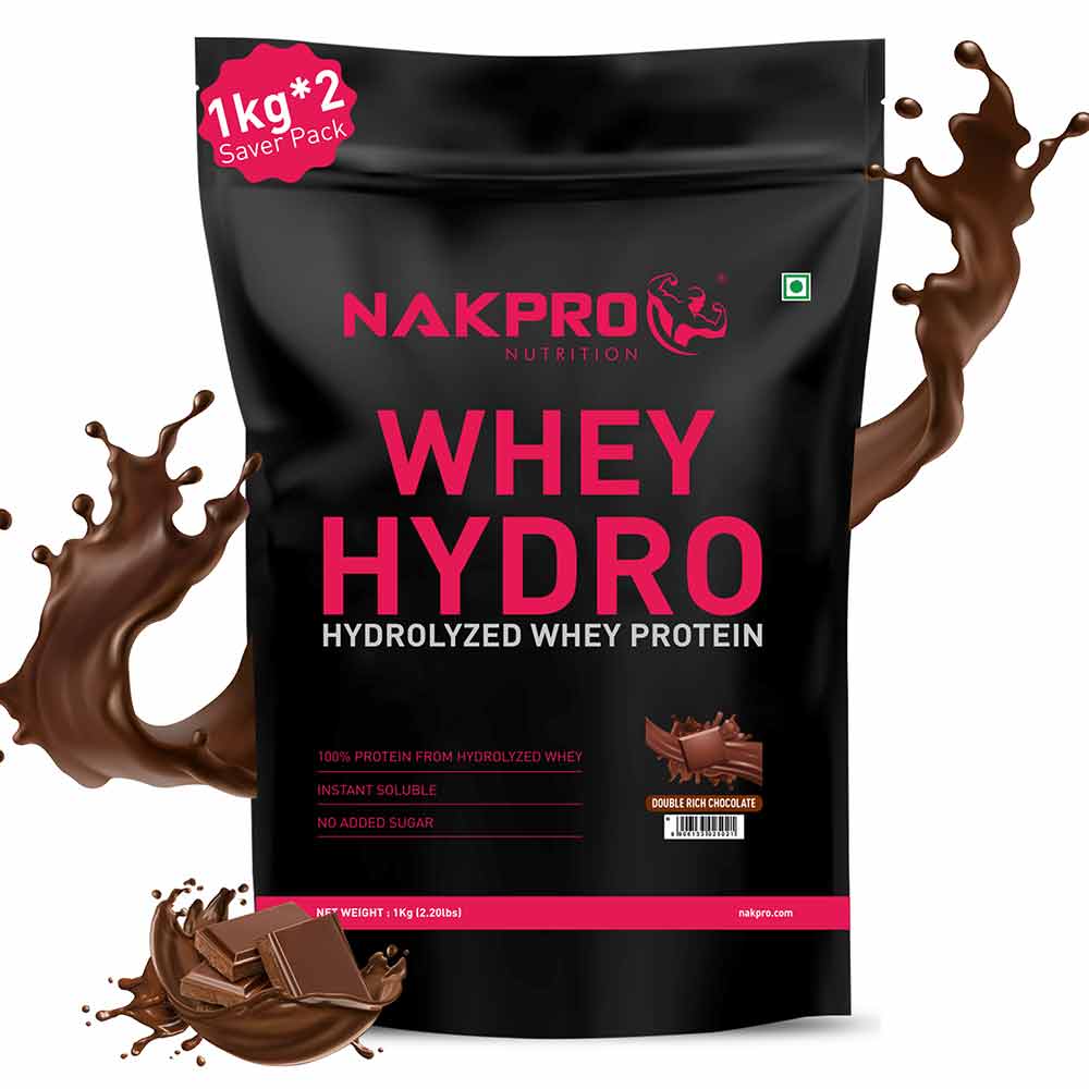 1 - Nakpro Whey Hydro Hydrolyzed Whey Protein,  2.2 lb  Double Rich Chocolate (Pack of 2) 