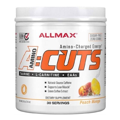 1 - Now A CUTS Amino-Charged Energy Drink,  0.46 lb  30 Servings  Peach Mango 