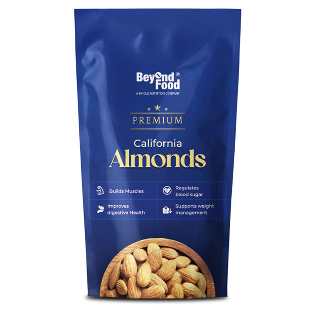 1 - Beyond Food Premium California Almonds,  500 g  Unflavoured 