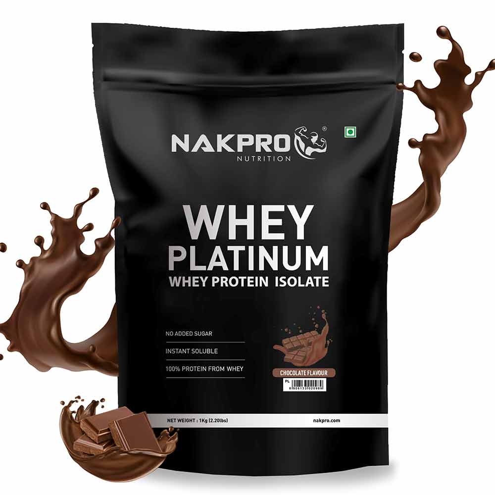 1 - Nakpro Whey Platinum Whey Protein Isolate,  2.2 lb  Chocolate with Creatine Monohydrate 0.22 lb Unflavoured 