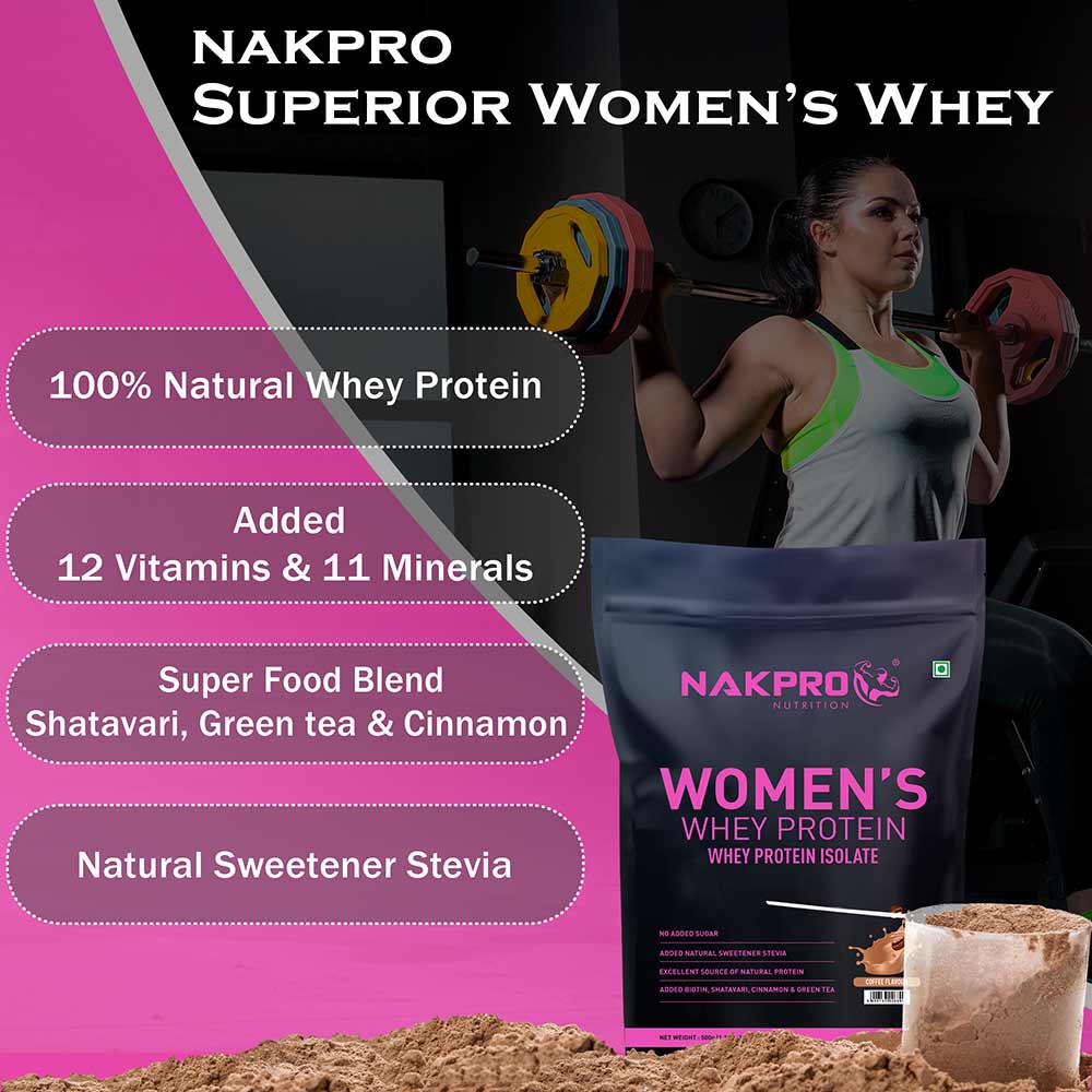 5 - Nakpro Women's Whey Protein,  1.1 lb  Coffee 