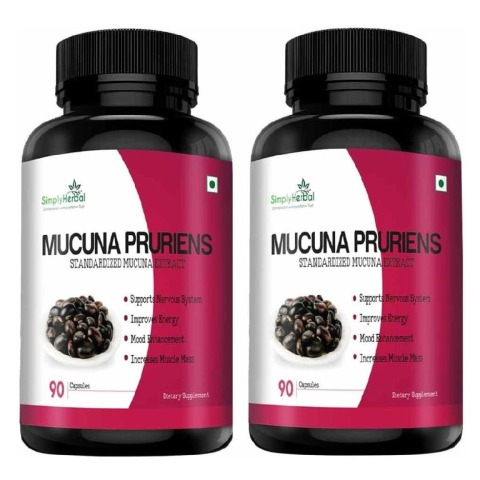 1 - Simply Herbal Mucuna Pruriens (Pack of 2),  90 capsules 