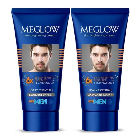 1 - Meglow Skin Brightening Face Cream for Men,  50 g  for All Skin Types (Pack of 2) 