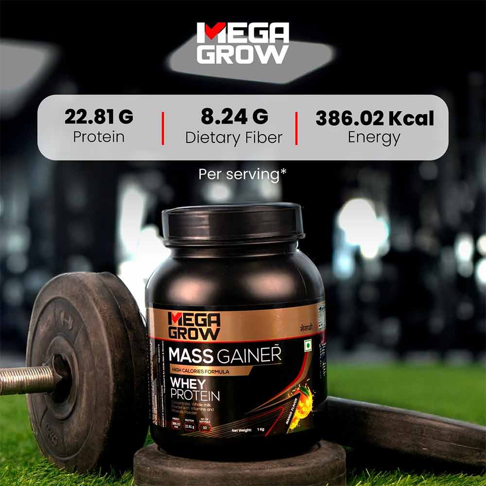 3 - Megagrow Mass Gainer High Calories Formula,  2.2 lb  Mango 