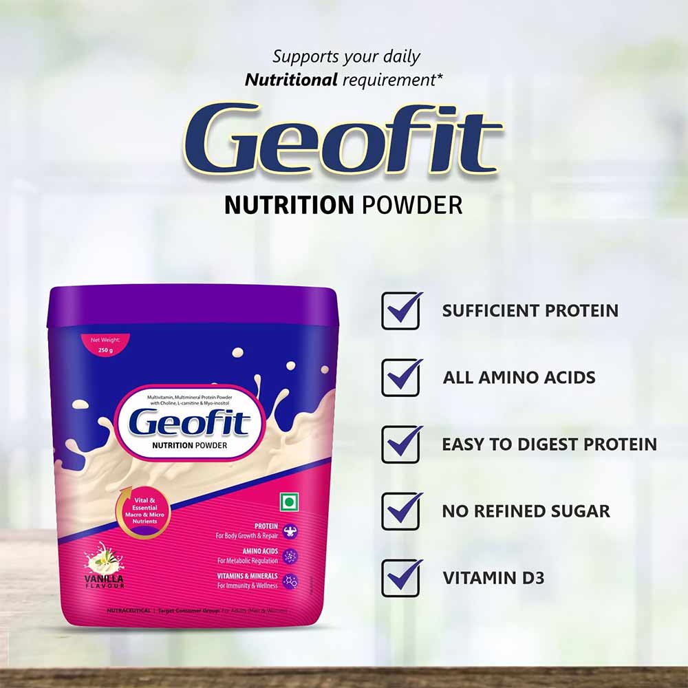 3 - Geofit Protein Powder,  Vanilla  250 g 