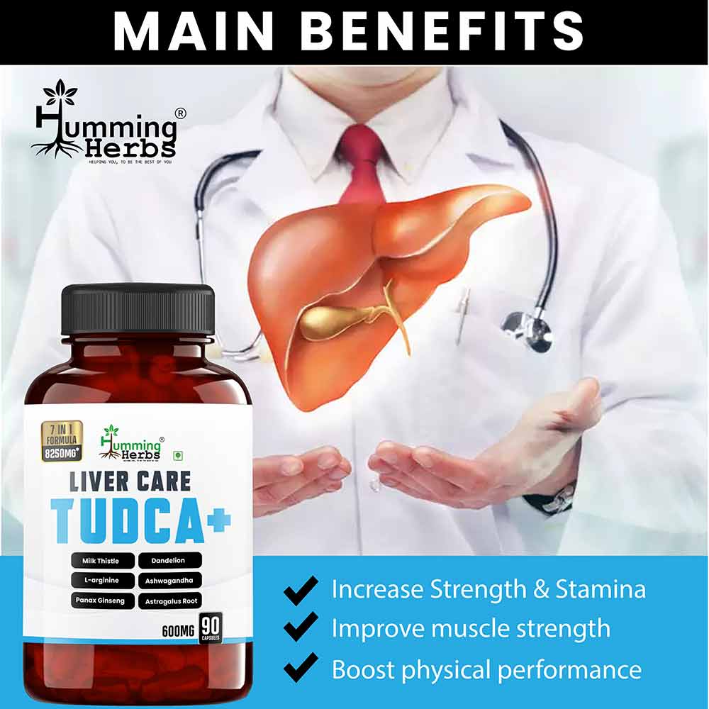 5 - Humming Herbs Liver Care Tudca + (Pack of 2),  90 capsules 