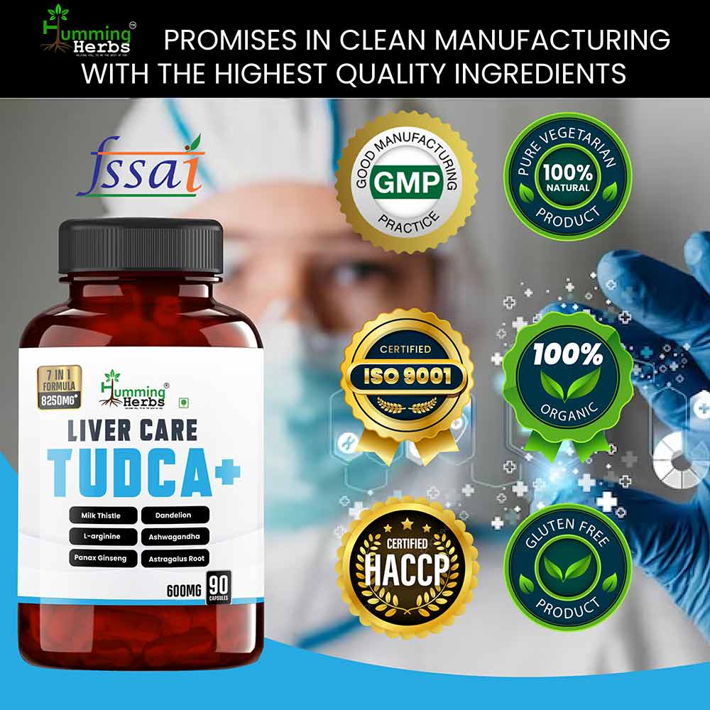 4 - Humming Herbs Liver Care Tudca + (Pack of 2),  90 capsules 