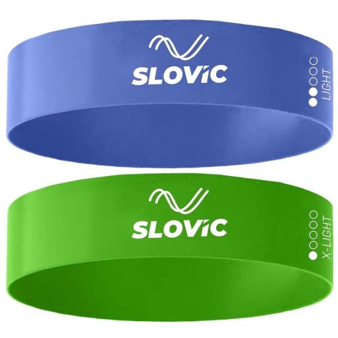 1 - SLOVIC Mini Loop Resistance Bands,  Blue Green  Light X-Light 