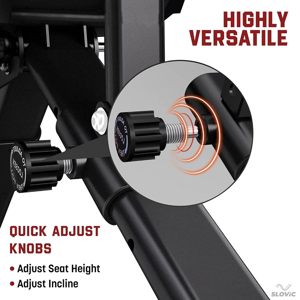 6 - SLOVIC Adjustable Gym Bench for Home Workout Incline Decline Bench with 7 Positions - Black
