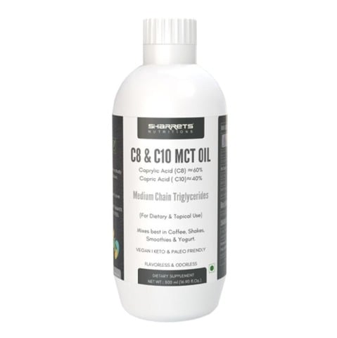 1 - Sharrets C8 & C10 MCT Oil,  500 ml  Unflavoured 