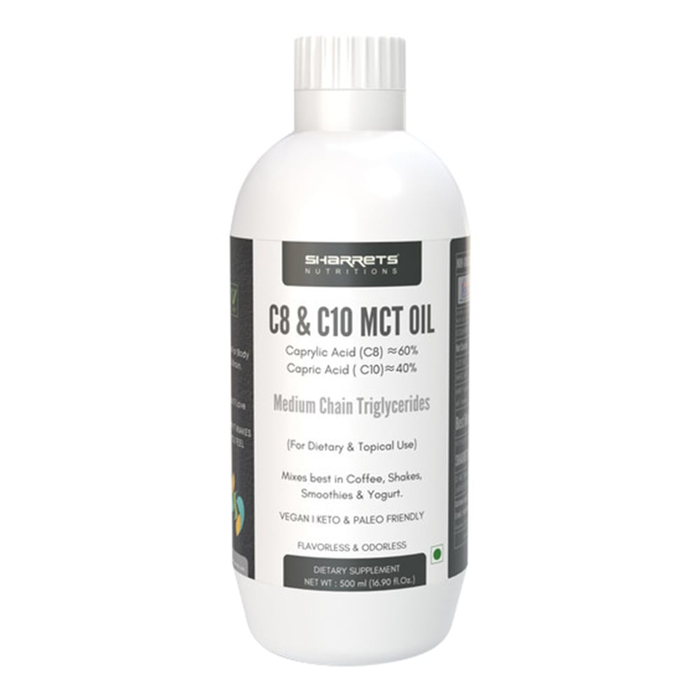 1 - Sharrets C8 & C10 MCT Oil,  500 ml  Unflavoured 