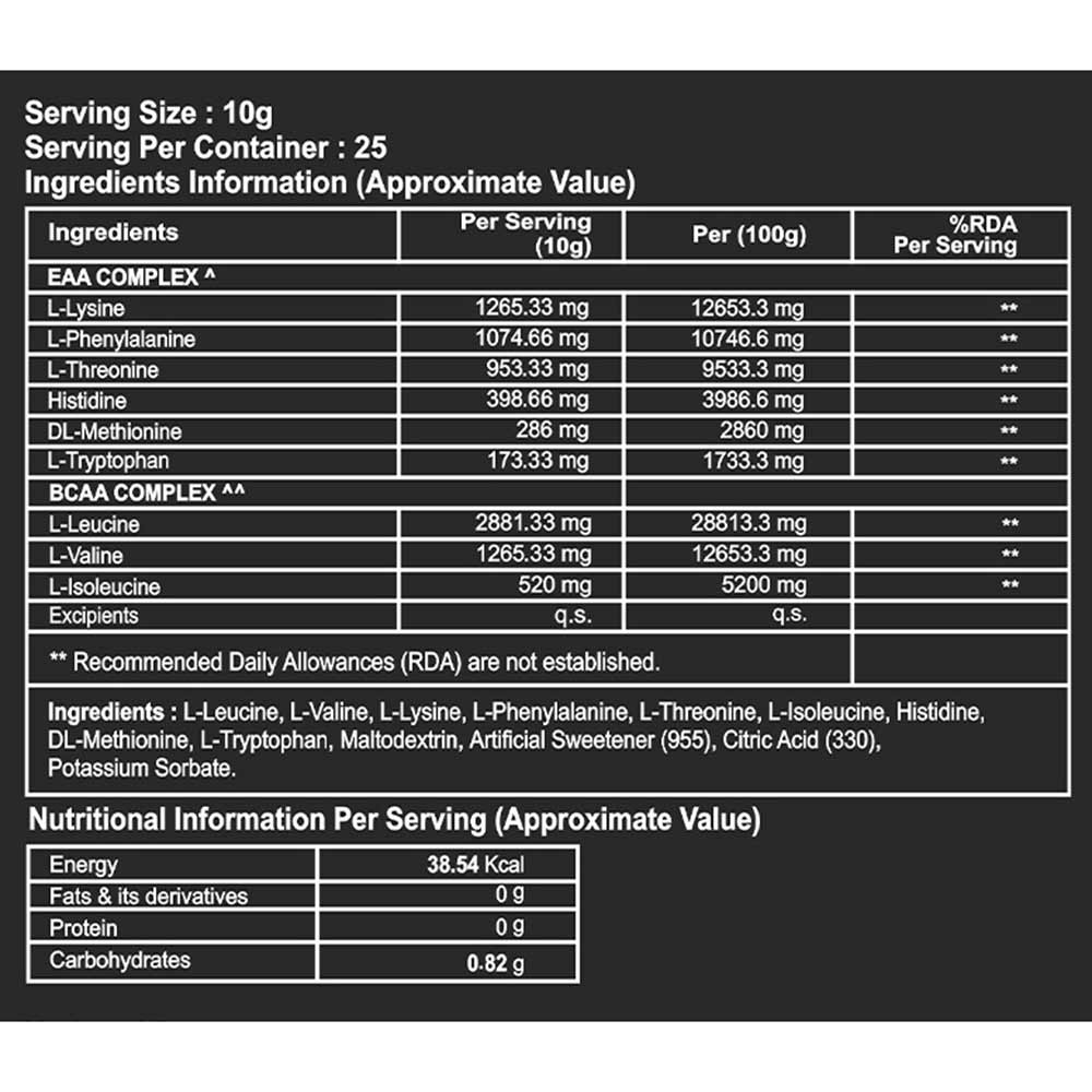 2 - Divine Nutrition EAA,  Orange  0.55 lb  25 Servings 