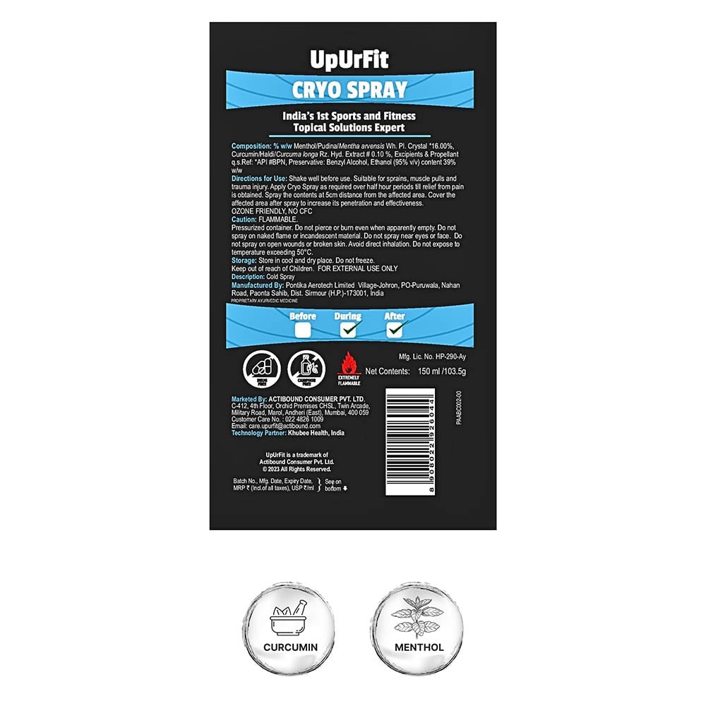 3 - UpUrFit Cryo Spray,  150 ml 