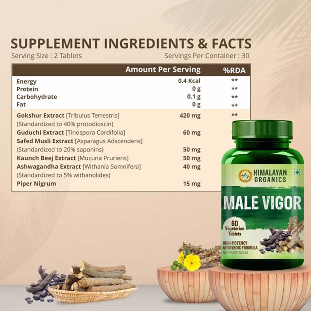 7 - Himalayan Organics Male Vigor,  60 tablet(s) 