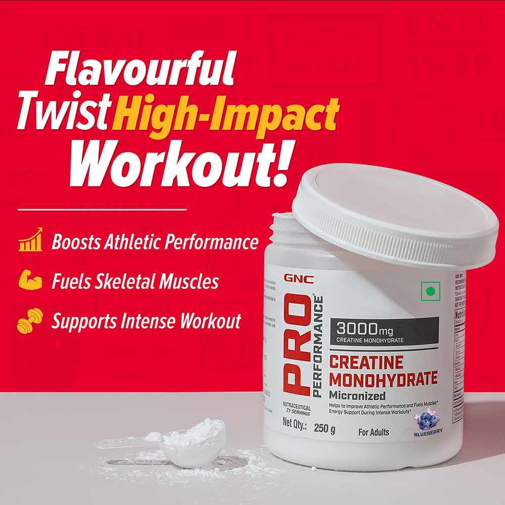 2 - GNC Pro Performance Creatine Monohydrate,  Blueberry  0.55 lb 