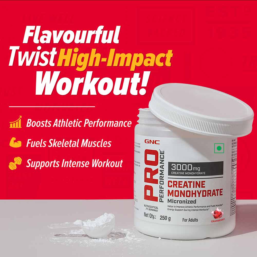 2 - GNC Pro Performance Creatine Monohydrate,  Cranberry  0.55 lb 
