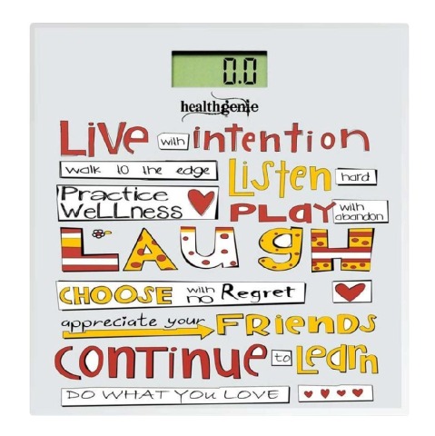 Healthgenie Digital Weighing Scale (HD 221),  Live with Intension (White) 
