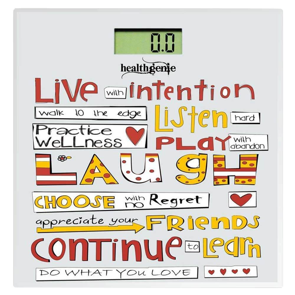 Healthgenie Digital Weighing Scale (HD 221),  Live with Intension (White) 