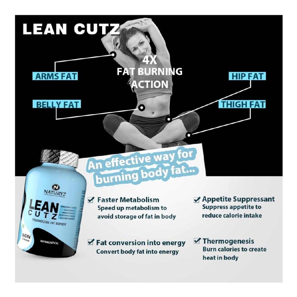 LEAN CUTZ Thermogenic Fat Burner 60 Tablets & L-Carnitine 2400 20 Tablets  Combo at Best Price in India