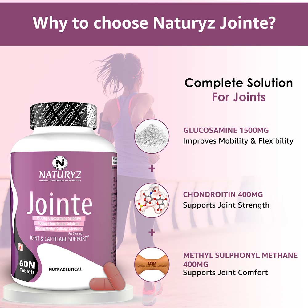 5 - Naturyz Calcium Plus 120 Tablets & Jointe 60 Tablets Combo,  2 Piece(s)/Pack  Unflavoured 