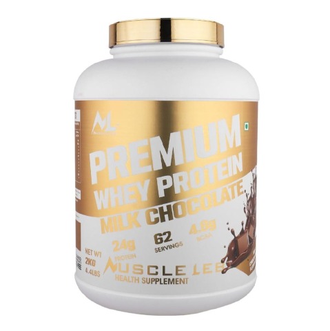 1 - Muscle Leb Premium Whey Protein,  4.4 lb  Milk Chocolate 