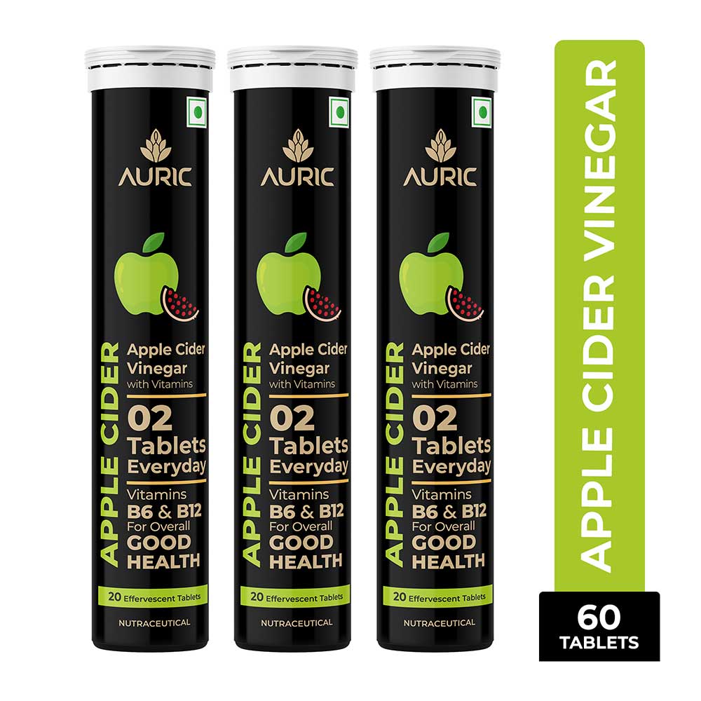 Auric Apple Cider Vinegar with Vitamins, 60 tablet(s) Green Apple-picture-11