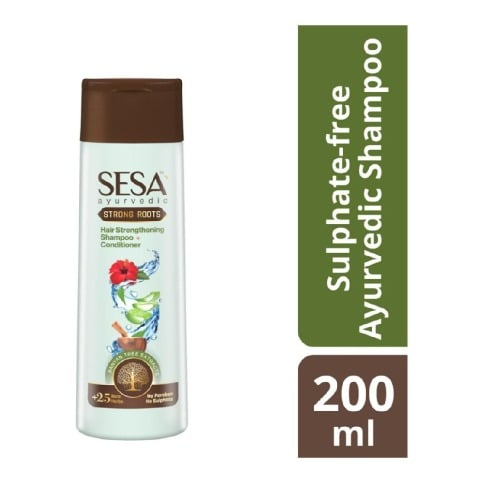1 - Sesa Ayurvedic Strong Roots Hair Strengthening Shampoo+ Conditioner,  200 ml  Banyan Tree Extracts 