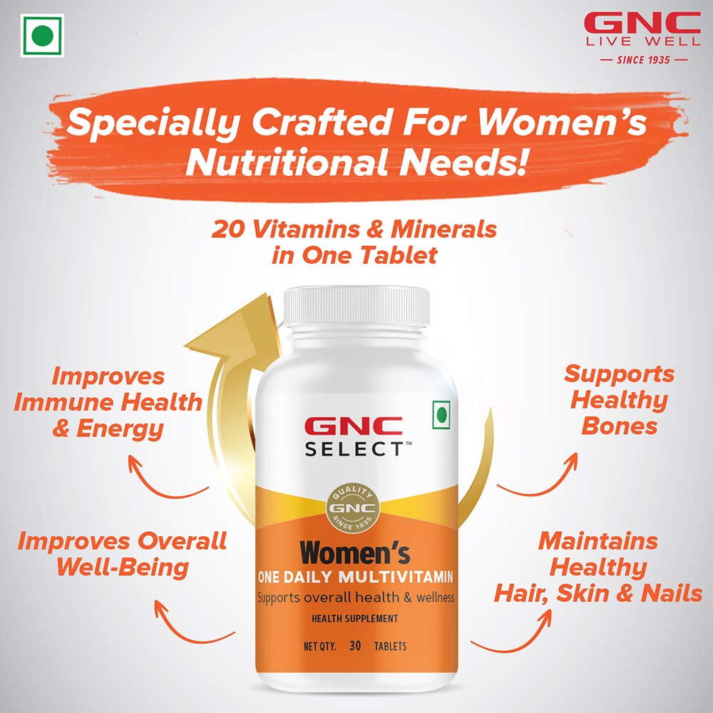 2 - GNC Select Women's One Daily Multivitamin,  30 tablet(s)  Unflavoured 