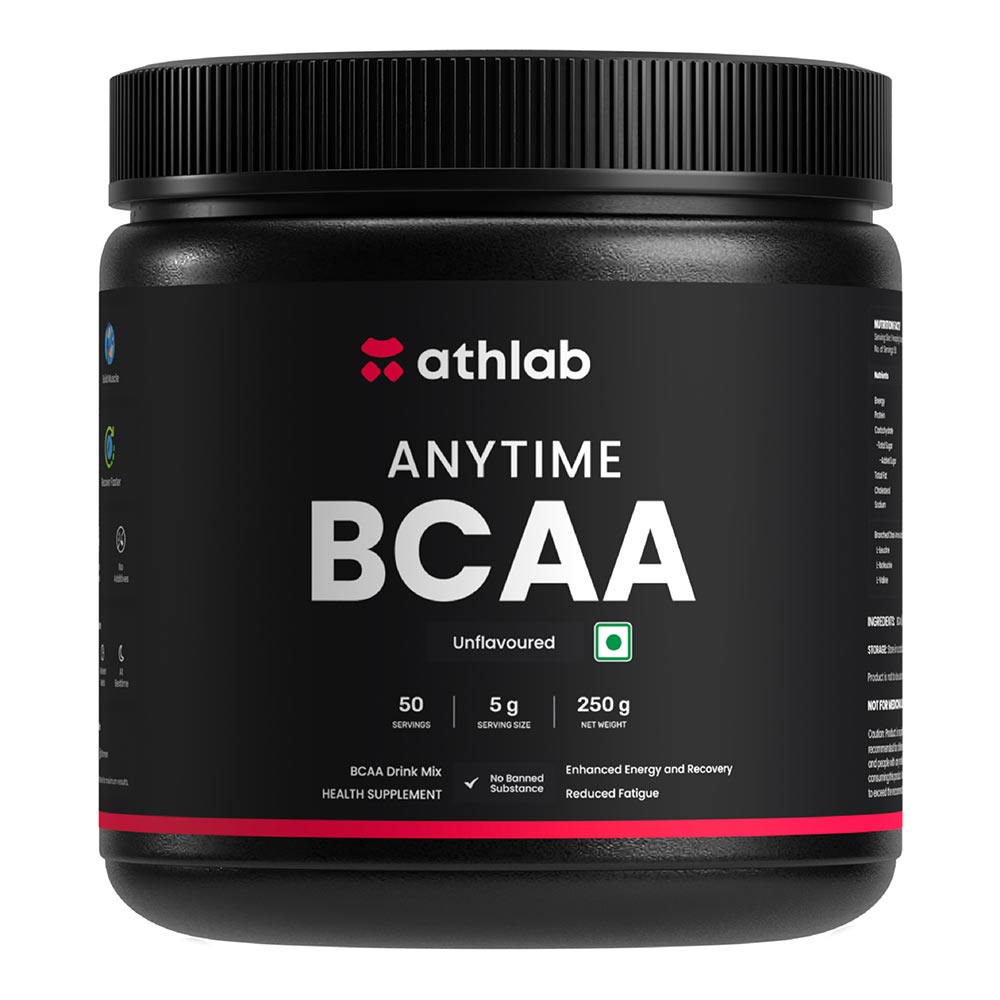 1 - Athlab Anytime BCAA,  0.55 lb  50 Servings  Unflavoured 