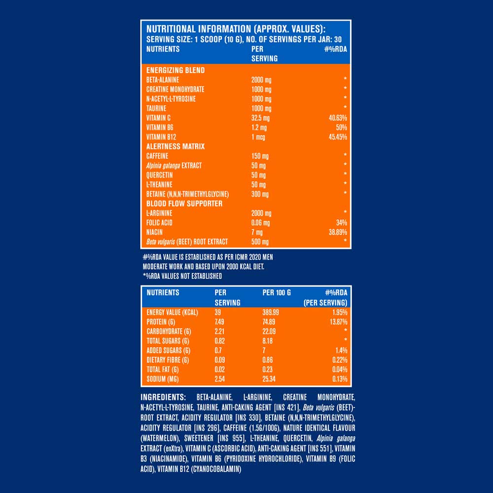 5 - Fast & Up Pre-Workout,  0.66 lb  Tangy Orange 