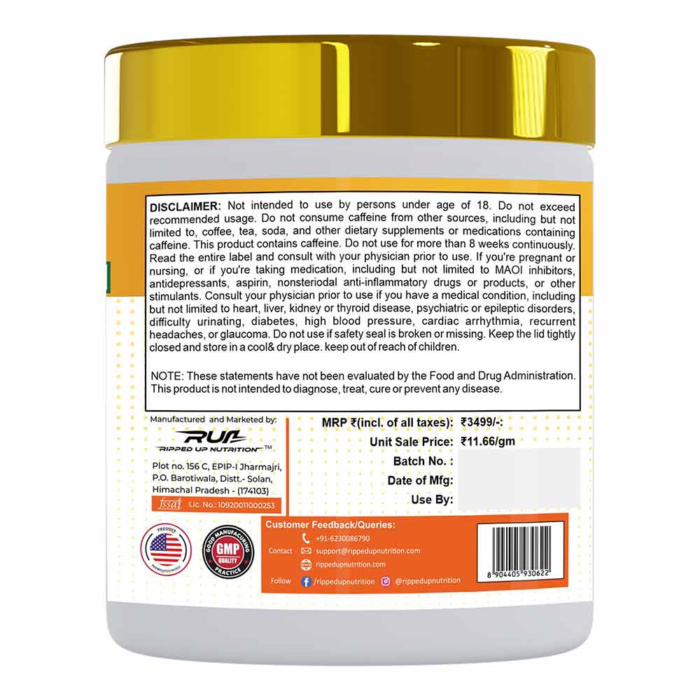 2 - Ripped Up Nutrition Conquer Xtreme Pre-Workout,  0.66 lb  Peach Ice Tea 