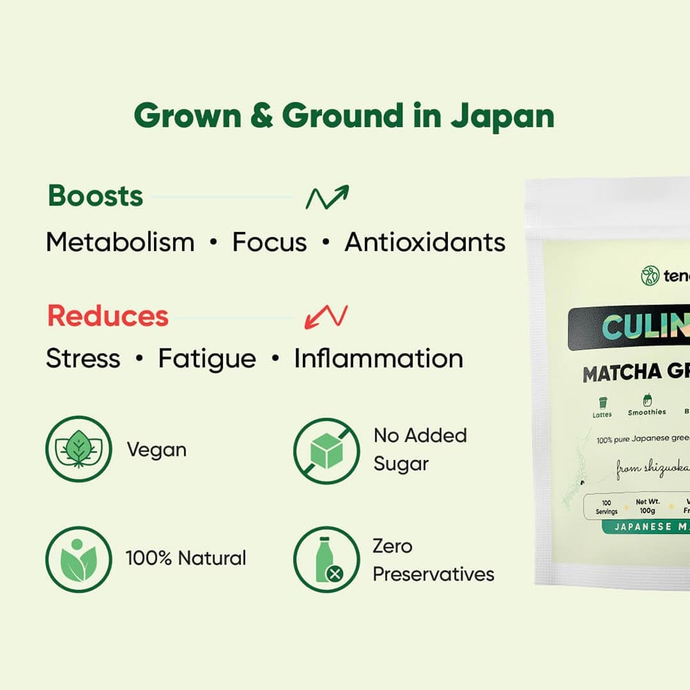 5 - Tencha Culinary Matcha Green Tea Powder,  100 g  Japanese Matcha 