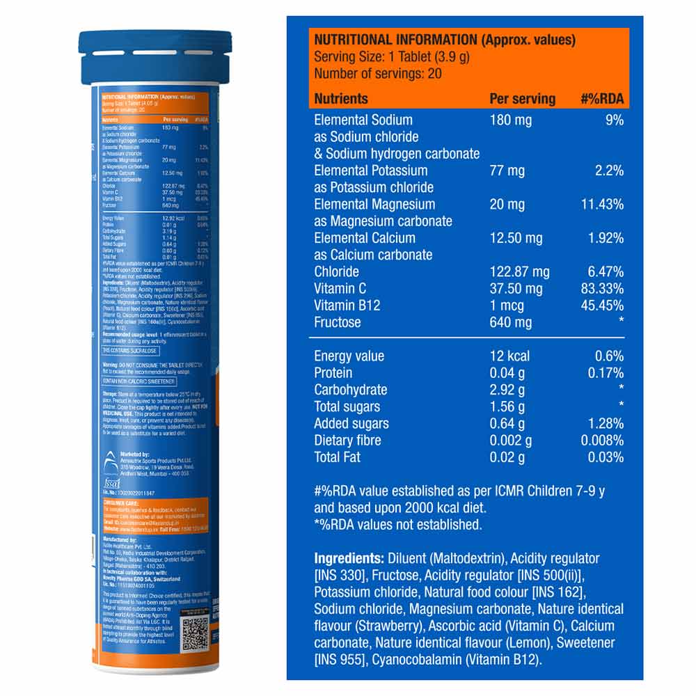 3 - Fast & Up Hydration Reload,  20 tablet(s)  Berry (Pack of 2) 