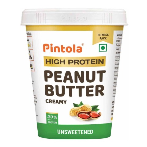 1 - Pintola High Protein Peanut Butter,  0.510 kg  Unsweetened Creamy 