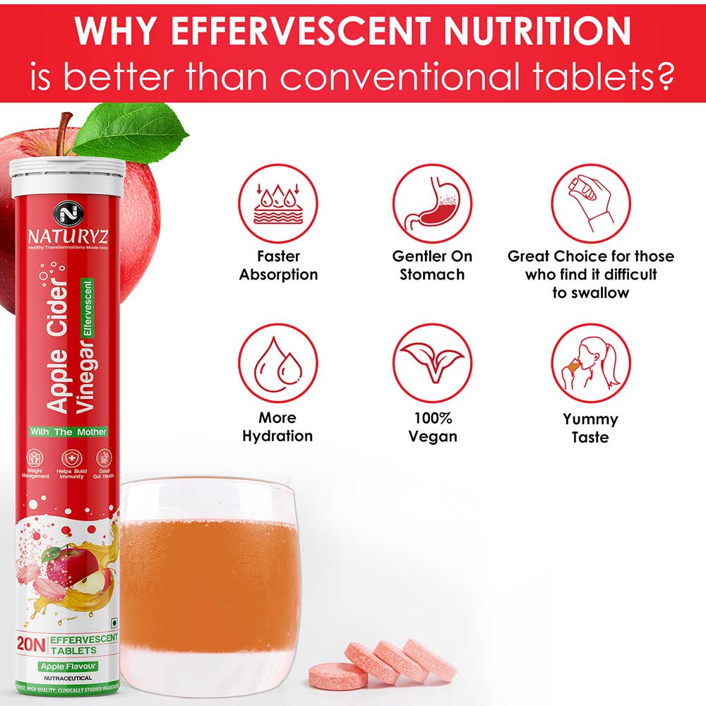 10 - Naturyz LEAN CUTZ Thermogenic Fat Burner 90 Tablets & Apple Cider Vinegar 20 Tablets Combo,  2 Piece(s)/Pack  Unflavoured & Apple 