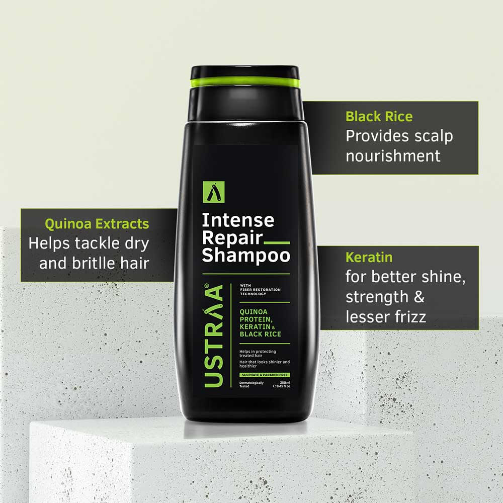 5 - Ustraa Intense Repair Shampoo,  250 ml  with Keratin & Black Rice 