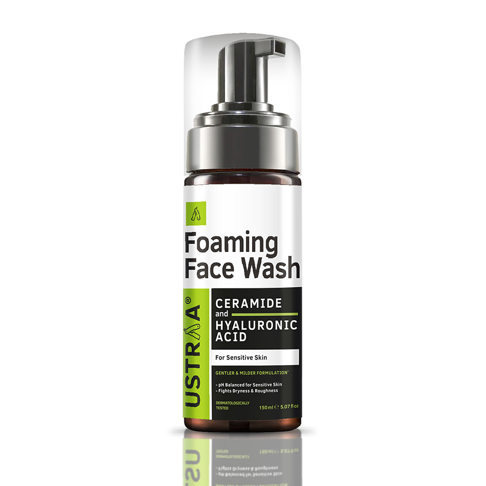 1 - Ustraa Foaming Face Wash,  150 ml  for Sensitive Skin 