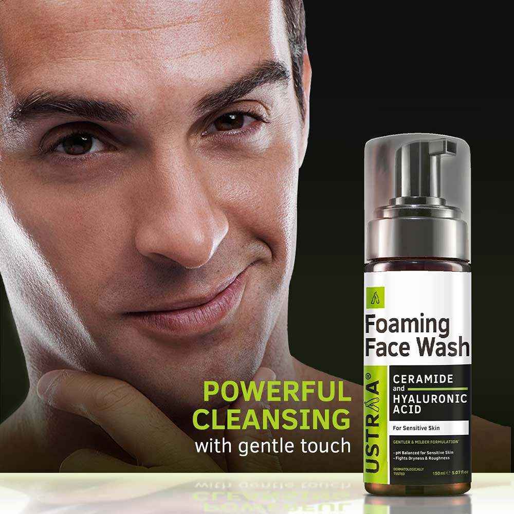 6 - Ustraa Foaming Face Wash,  150 ml  for Sensitive Skin 