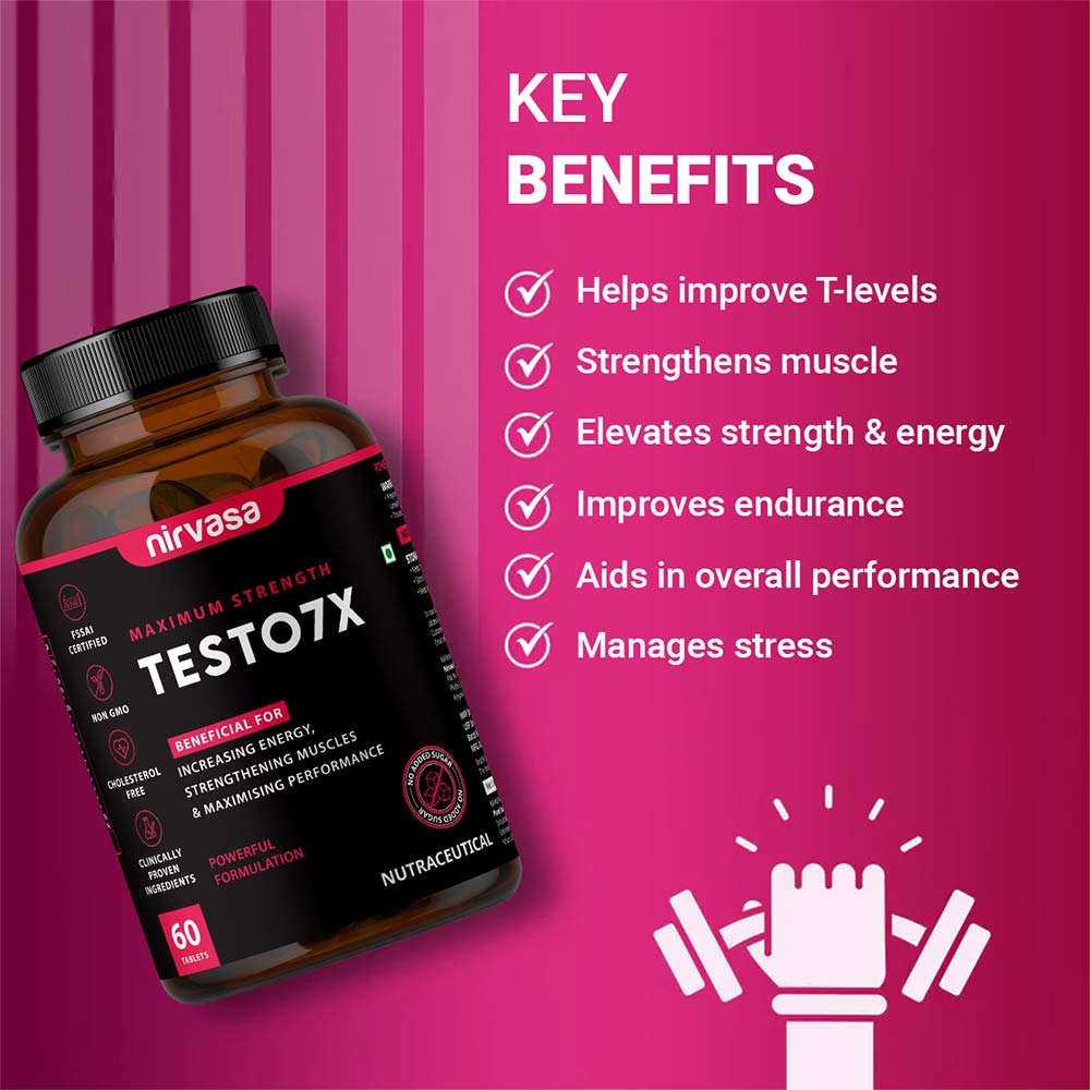 4 - Nirvasa Testo7X (Pack of 4),  60 tablet(s) 